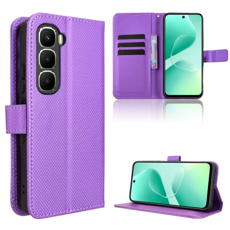 Custodia per telefono in pelle con trama a diamante, For Infinix Smart 20 4G, For Infinix Note 60 / 60 Pro 5G, For Infinix Hot 60i 5G / Tecno Spark Go 5G, For Infinix Hot 60i 4G / Hot 60 5G