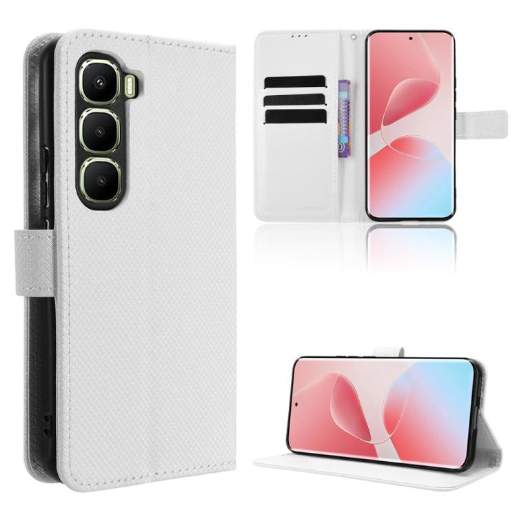Custodia per telefono in pelle con trama a diamante, For Infinix Hot 60 Pro+ 4G, For Infinix Hot 60 Pro 4G, For Infinix Smart 10 Plus 4G, For Infinix Smart 10 / Tecno Pop 10 4G