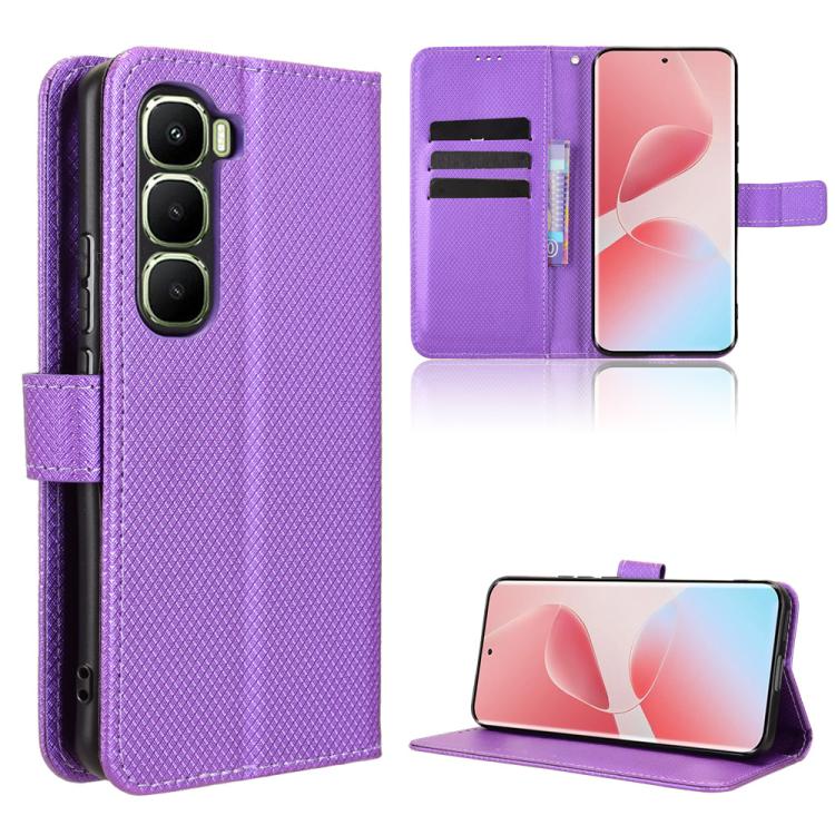 Custodia per telefono in pelle con trama a diamante, For Infinix Hot 60 Pro+ 4G, For Infinix Hot 60 Pro 4G, For Infinix Smart 10 Plus 4G, For Infinix Smart 10 / Tecno Pop 10 4G