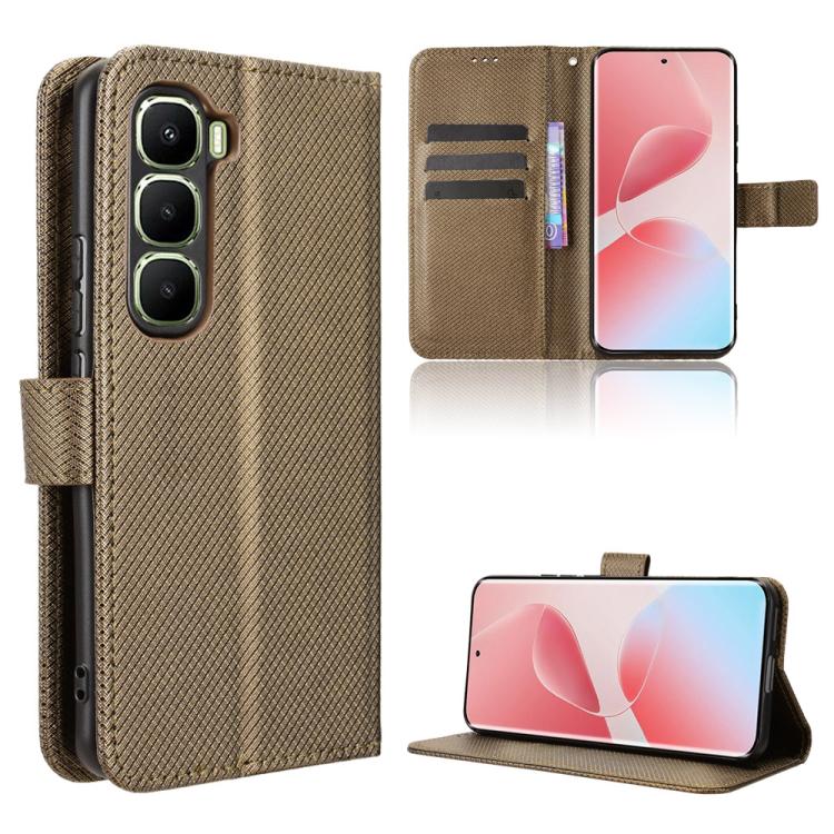Custodia per telefono in pelle con trama a diamante, For Infinix Hot 60 Pro+ 4G, For Infinix Hot 60 Pro 4G, For Infinix Smart 10 Plus 4G, For Infinix Smart 10 / Tecno Pop 10 4G