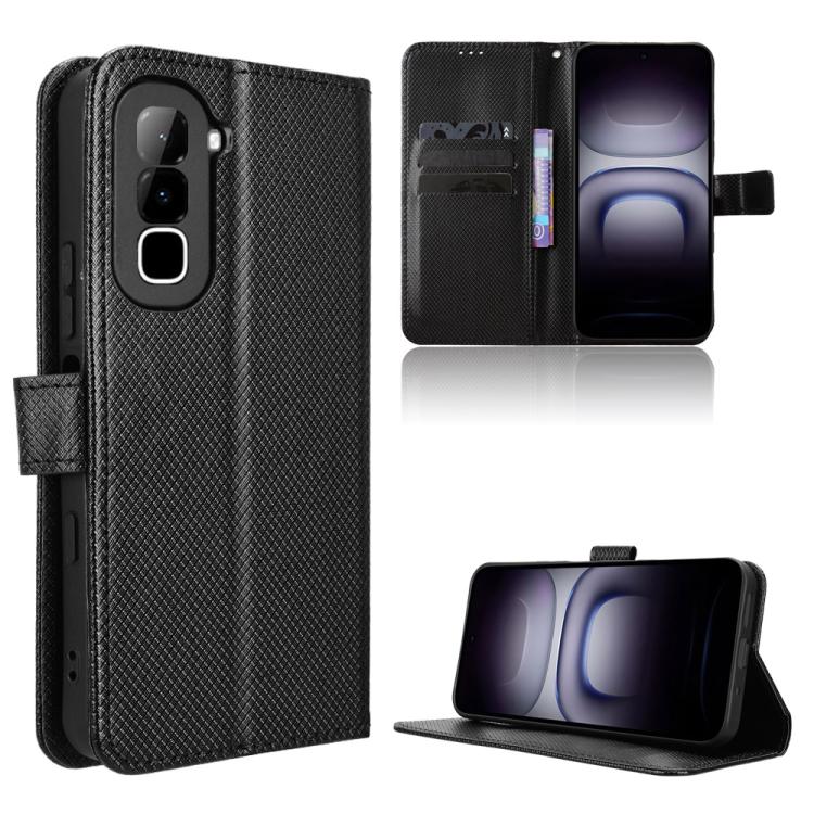 Custodia per telefono in pelle con trama a diamante, For Infinix GT 50 Pro 5G, For Infinix Hot 70 4G, For Infinix Note 60 Ultra 5G, For Infinix Note Edge 5G