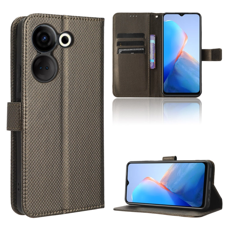 Custodia per telefono in pelle con trama a diamante, For Tecno Camon 20 Premier 5G, For Tecno Camon 20 Pro 5G, For Tecno Camon 20 Pro