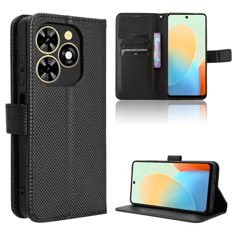Custodia per telefono in pelle con trama a diamante, For Tecno Pova 6 Pro 5G, For Tecno Spark 20 Pro+ 4G, For Tecno Spark 20 Pro 4G, For Tecno Spark Go 2024