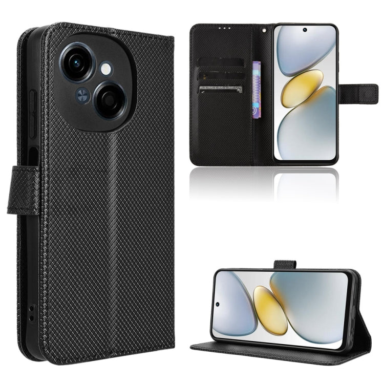 Custodia per telefono in pelle con trama a diamante, For Tecno Spark Go 1 / Pop 9 / Spark Go 2025, For Tecno Spark 30C 4G, For Tecno Spark 20 Pro 5G, For Tecno Camon 30 Premier 5G