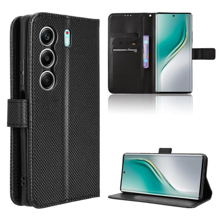 Custodia per telefono in pelle con trama a diamante, For Tecno Pova Curve 5G, For Tecno Camon 40 Pro 4G / 5G, For Tecno Camon 40 Premier 5G, For Tecno Camon 40 4G
