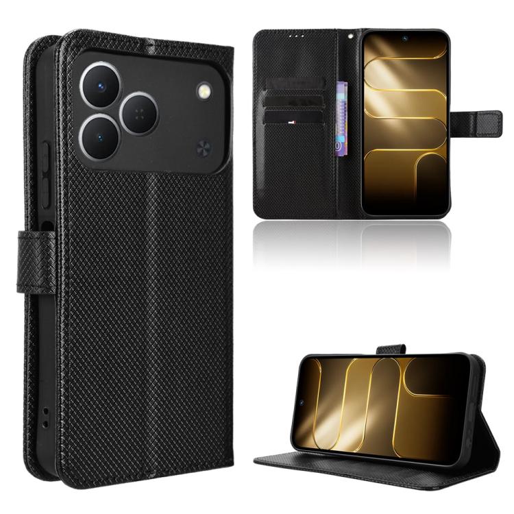 Custodia per telefono in pelle con trama a diamante, For Tecno Spark 50 5G, For Tecno Pova Curve 2 5G, For Tecno Spark 50 4G, For Tecno Camon 50 Pro 4G