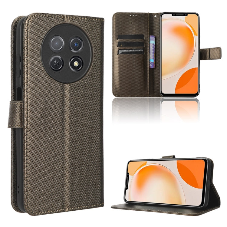 Custodia per telefono in pelle con trama a diamante, For Huawei Enjoy 60X