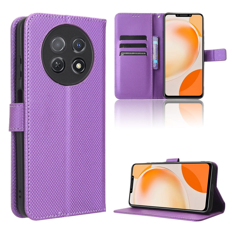 Custodia per telefono in pelle con trama a diamante, For Huawei Enjoy 60X