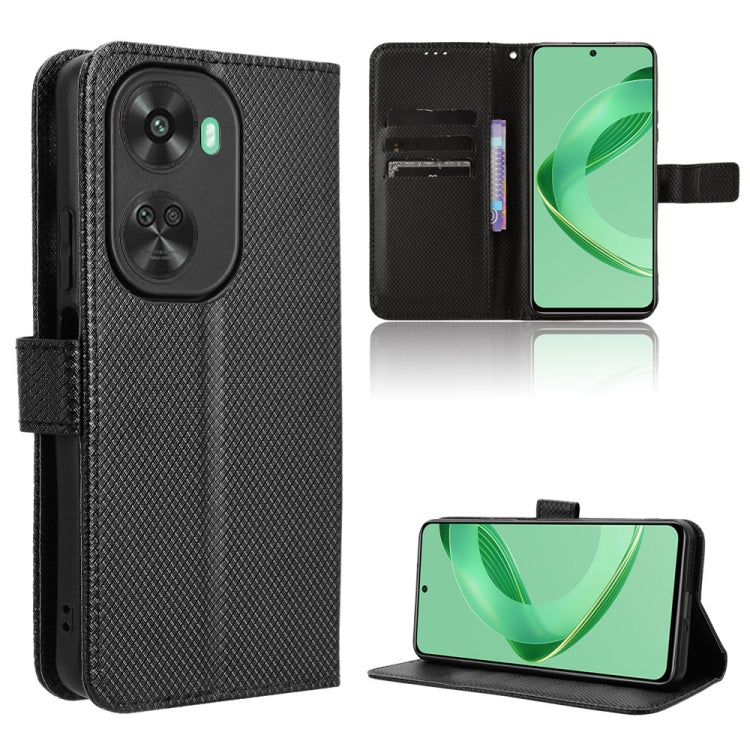 Custodia per telefono in pelle con trama a diamante, For Huawei nova 13 Pro 5G, For Huawei nova Y72 4G, For Huawei Enjoy 70 4G, For Huawei nova 11 SE