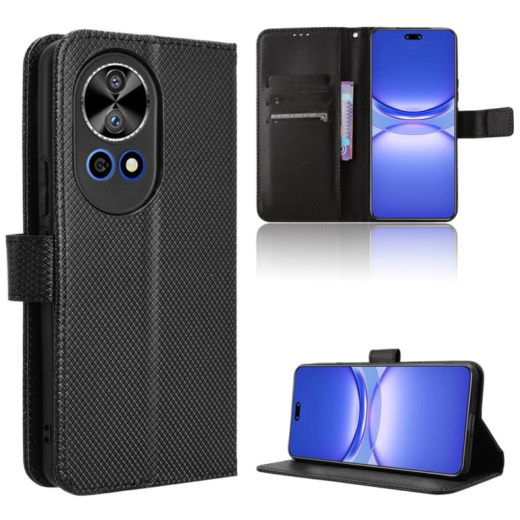 Custodia per telefono in pelle con trama a diamante, For Huawei nova 12, For Huawei Mate 60 5G, For Huawei Mate 60 Pro 5G, For Huawei Enjoy 60 Pro / nova 11i