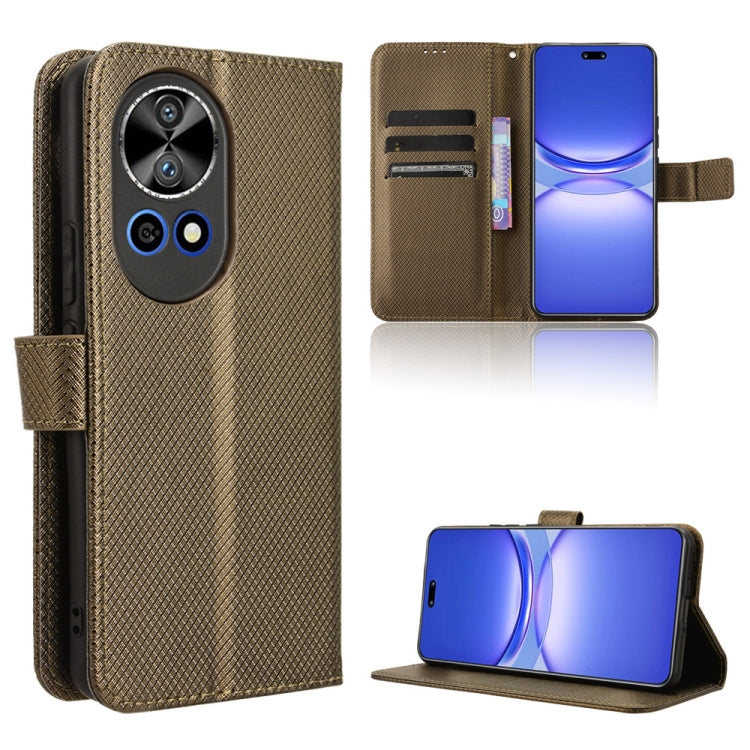 Custodia per telefono in pelle con trama a diamante, For Huawei nova 12, For Huawei Mate 60 5G, For Huawei Mate 60 Pro 5G, For Huawei Enjoy 60 Pro / nova 11i