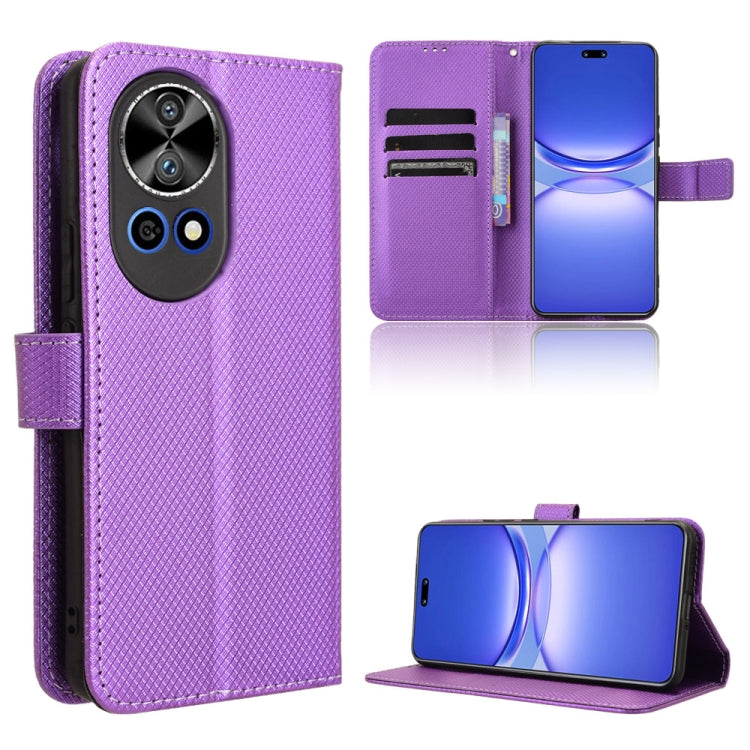 Custodia per telefono in pelle con trama a diamante, For Huawei nova 12, For Huawei Mate 60 5G, For Huawei Mate 60 Pro 5G, For Huawei Enjoy 60 Pro / nova 11i