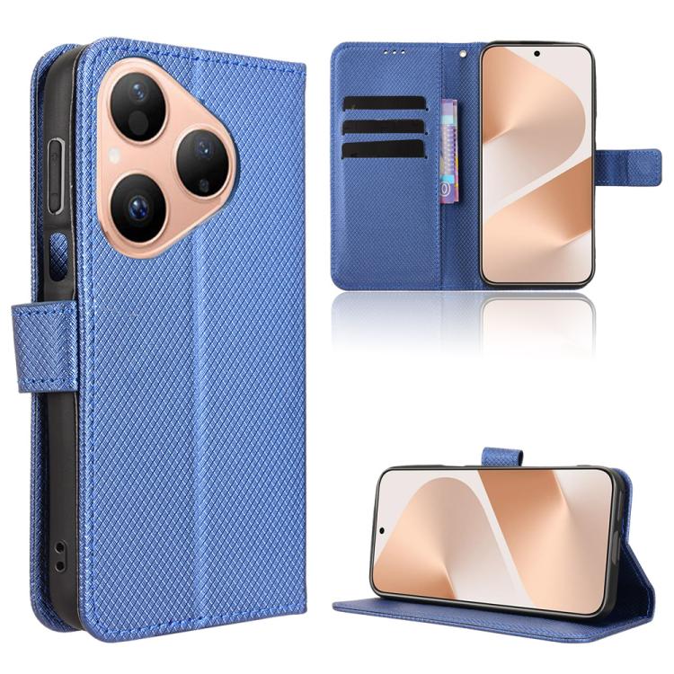 Custodia per telefono in pelle con trama a diamante, For Huawei Pura 80 Pro 5G / 80 Pro+ 5G, For Huawei Pura 80 5G, For Huawei nova 14 Ultra 5G, For Huawei nova 14 Pro 5G