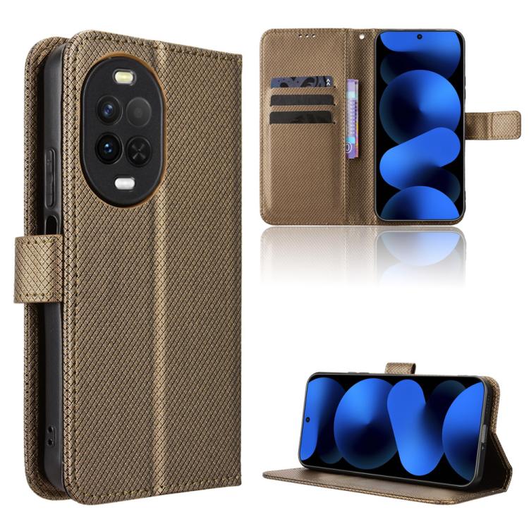 Custodia per telefono in pelle con trama a diamante, For Huawei nova Y74 4G / Enjoy 90 Plus 5G, For Huawei nova 16 Ultra / 16 Pro, For Huawei nova 16z 5G, For Huawei nova 16 5G