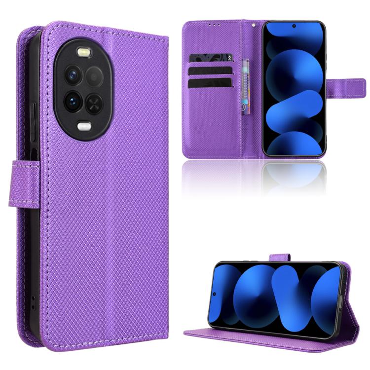 Custodia per telefono in pelle con trama a diamante, For Huawei nova Y74 4G / Enjoy 90 Plus 5G, For Huawei nova 16 Ultra / 16 Pro, For Huawei nova 16z 5G, For Huawei nova 16 5G