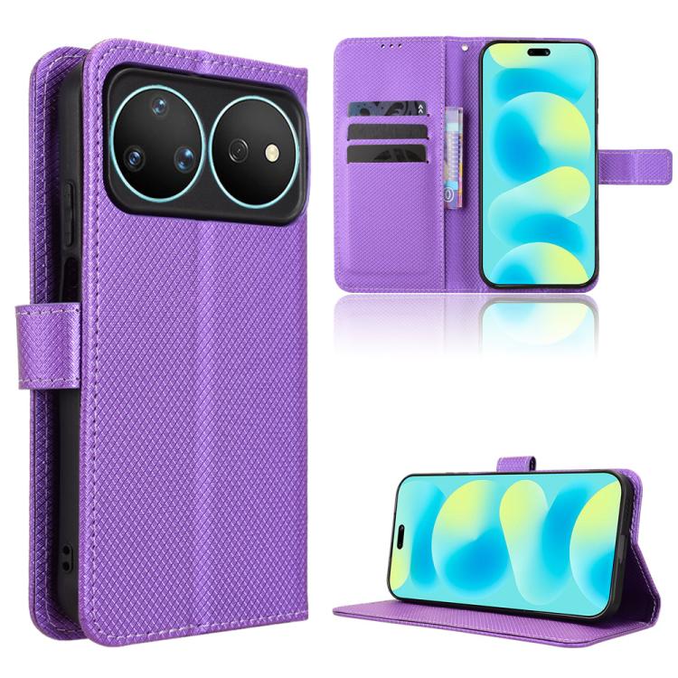 Custodia per telefono in pelle con trama a diamante, For Huawei nova Y74 4G / Enjoy 90 Plus 5G, For Huawei nova 16 Ultra / 16 Pro, For Huawei nova 16z 5G, For Huawei nova 16 5G