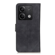 KHAZNEH Custodia per telefono in pelle a conchiglia con texture retrò, For Xiaomi Redmi Note 13 5G Global, For Xiaomi Redmi Note 13 Pro+, For Xiaomi Redmi Note 13 Pro, For Xiaomi 13T 5G / Redmi K60 Ultra 5G, For Xiaomi Redmi 12 4G                      ...
