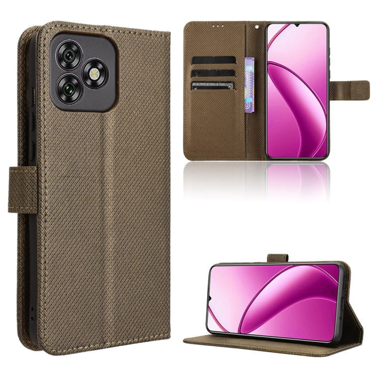 Custodia per telefono in pelle con trama a diamante, For Oukitel C53, For Oukitel C50, For Oukitel C37, For Oukitel C51
