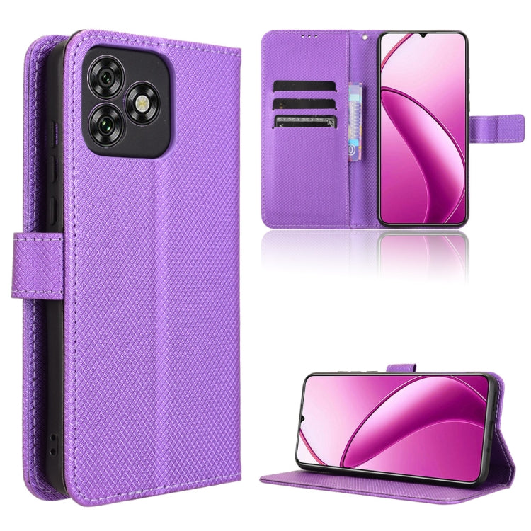 Custodia per telefono in pelle con trama a diamante, For Oukitel C53, For Oukitel C50, For Oukitel C37, For Oukitel C51