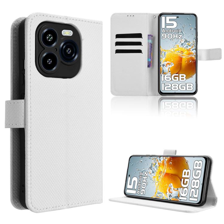 Custodia per telefono in pelle con trama a diamante, For Oukitel C65 / C65 Pro, For Oukitel C61 / C61 Pro, For Oukitel C58 / C58 Pro, For Oukitel C57S