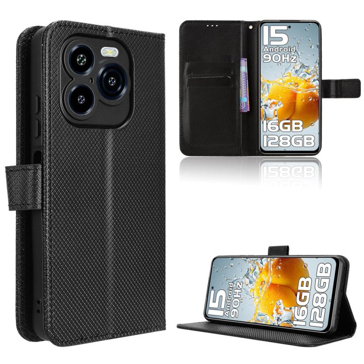 Custodia per telefono in pelle con trama a diamante, For Oukitel C65 / C65 Pro, For Oukitel C61 / C61 Pro, For Oukitel C58 / C58 Pro, For Oukitel C57S