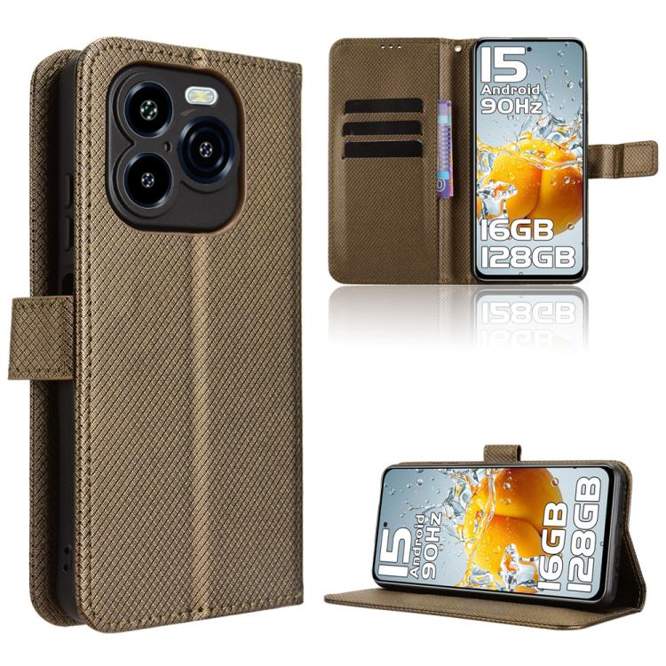 Custodia per telefono in pelle con trama a diamante, For Oukitel C65 / C65 Pro, For Oukitel C61 / C61 Pro, For Oukitel C58 / C58 Pro, For Oukitel C57S