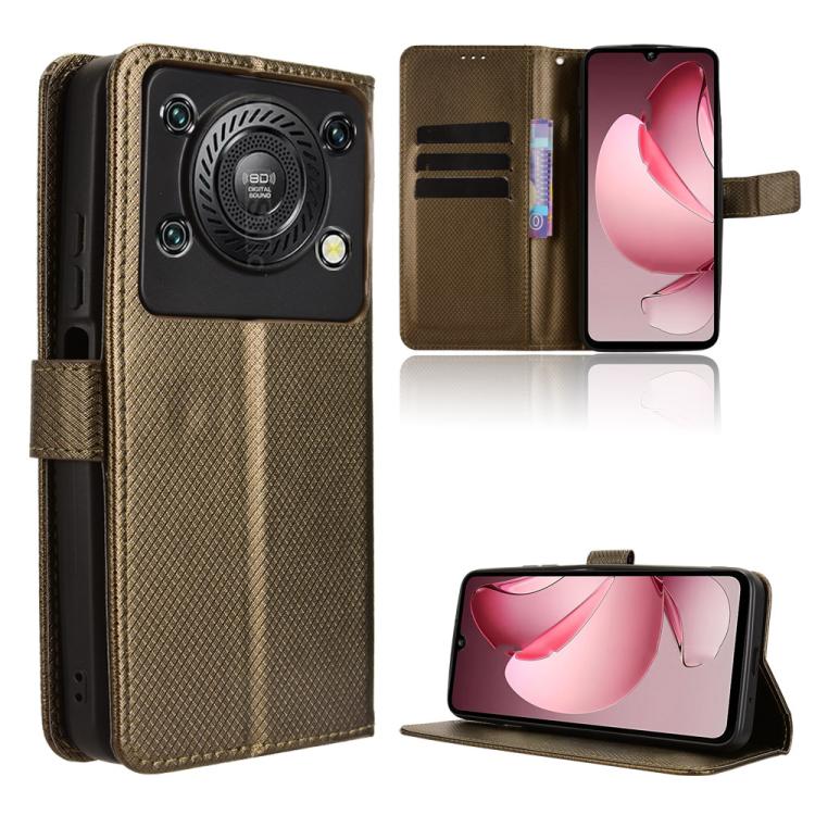 Custodia per telefono in pelle con trama a diamante, For Oukitel C69, For Oukitel C59 / C59 Pro, For Oukitel C1 / C1 Pro, For Oukitel C60 / C60 Pro