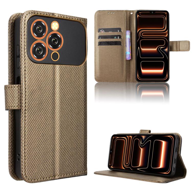 Custodia per telefono in pelle con trama a diamante, For Oukitel C17 4G 2026, For Oukitel C26, For Oukitel C68, For Oukitel C62 / C62 Pro