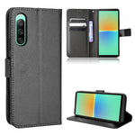 Custodia per telefono in pelle con trama a diamante, For Sony Xperia 1 VI 2024, For Sony Xperia 5 V 2023, For Sony Xperia 1 V, For Sony Xperia 10 V