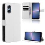 Custodia per telefono in pelle con trama a diamante, For Sony Xperia 1 VI 2024, For Sony Xperia 5 V 2023, For Sony Xperia 1 V, For Sony Xperia 10 V
