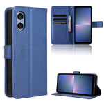 Custodia per telefono in pelle con trama a diamante, For Sony Xperia 1 VI 2024, For Sony Xperia 5 V 2023, For Sony Xperia 1 V, For Sony Xperia 10 V