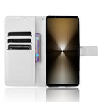 Custodia per telefono in pelle con trama a diamante, For Sony Xperia 1 VI 2024, For Sony Xperia 5 V 2023, For Sony Xperia 1 V, For Sony Xperia 10 V