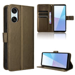 Custodia per telefono in pelle con trama a diamante, For Sony Xperia 1 VIII, For Sony Xperia 10 VII, For Sony Xperia 1 VII, For Sony Xperia 10 VI 2024