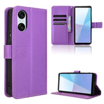 Custodia per telefono in pelle con trama a diamante, For Sony Xperia 1 VIII, For Sony Xperia 10 VII, For Sony Xperia 1 VII, For Sony Xperia 10 VI 2024