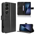 Custodia per telefono in pelle con trama a diamante, For Sony Xperia 1 VIII, For Sony Xperia 10 VII, For Sony Xperia 1 VII, For Sony Xperia 10 VI 2024