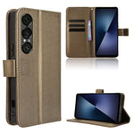 Custodia per telefono in pelle con trama a diamante, For Sony Xperia 1 VIII, For Sony Xperia 10 VII, For Sony Xperia 1 VII, For Sony Xperia 10 VI 2024
