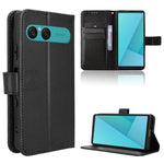 Custodia per telefono in pelle con trama a diamante, For Sony Xperia 1 VIII, For Sony Xperia 10 VII, For Sony Xperia 1 VII, For Sony Xperia 10 VI 2024