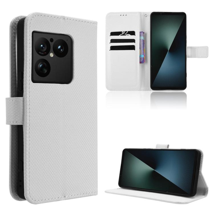 Custodia per telefono in pelle con trama a diamante, For Sony Xperia 1 VIII, For Sony Xperia 10 VII, For Sony Xperia 1 VII, For Sony Xperia 10 VI 2024