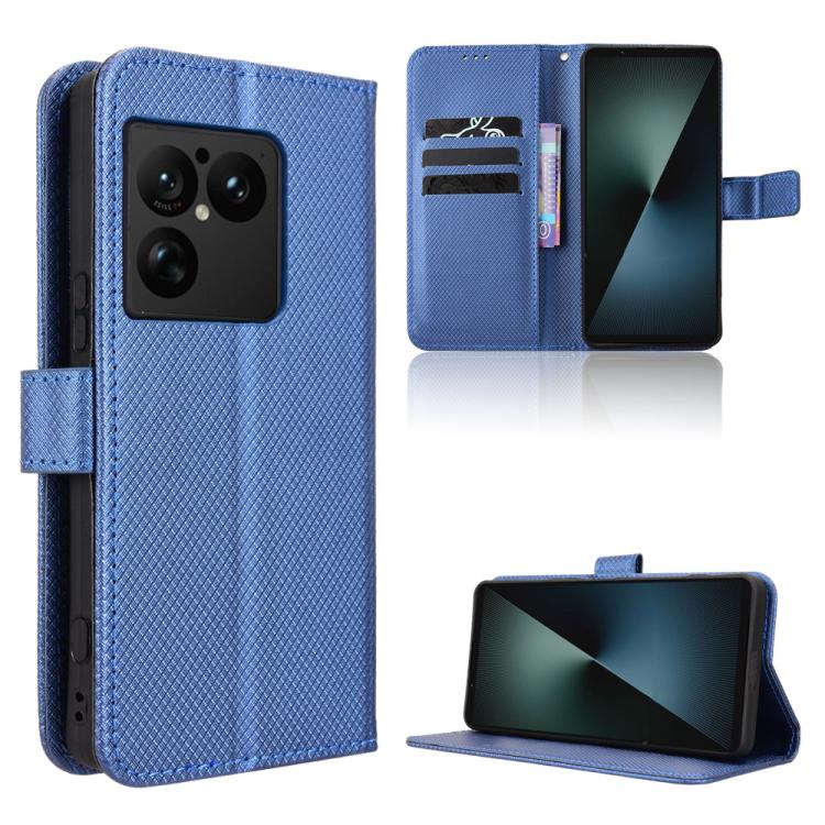 Custodia per telefono in pelle con trama a diamante, For Sony Xperia 1 VIII, For Sony Xperia 10 VII, For Sony Xperia 1 VII, For Sony Xperia 10 VI 2024