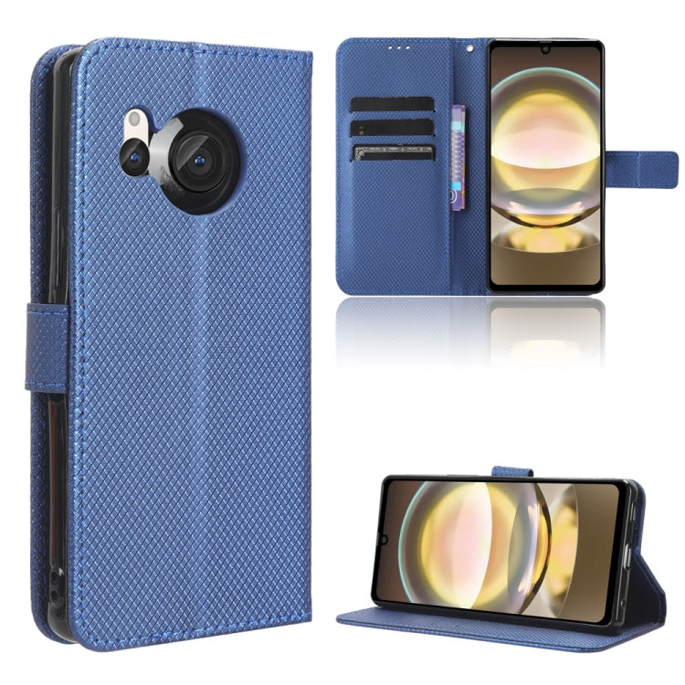 Custodia per telefono in pelle con trama a diamante, For Sharp Aquos R9, For Sharp Aquos Sense8, For Sharp Aquos R8 Pro / Leica Leitz Phone 3, For Sharp Aquos R8