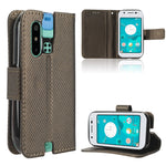 Custodia per telefono in pelle con trama a diamante, For Sharp Mamorino6