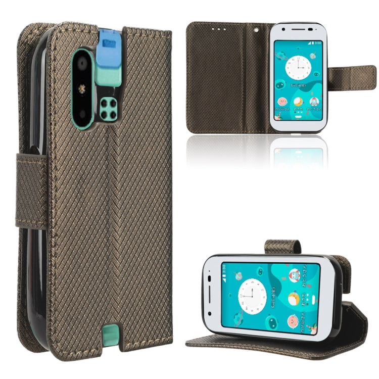 Custodia per telefono in pelle con trama a diamante, For Sharp Mamorino6