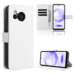 Custodia per telefono in pelle con trama a diamante, For Sharp Aquos R9, For Sharp Aquos Sense8, For Sharp Aquos R8 Pro / Leica Leitz Phone 3, For Sharp Aquos R8