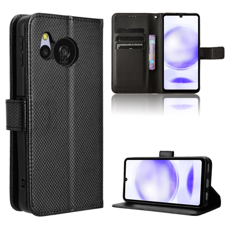 Custodia per telefono in pelle con trama a diamante, For Sharp Aquos R9, For Sharp Aquos Sense8, For Sharp Aquos R8 Pro / Leica Leitz Phone 3, For Sharp Aquos R8