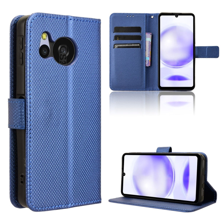 Custodia per telefono in pelle con trama a diamante, For Sharp Aquos R9, For Sharp Aquos Sense8, For Sharp Aquos R8 Pro / Leica Leitz Phone 3, For Sharp Aquos R8