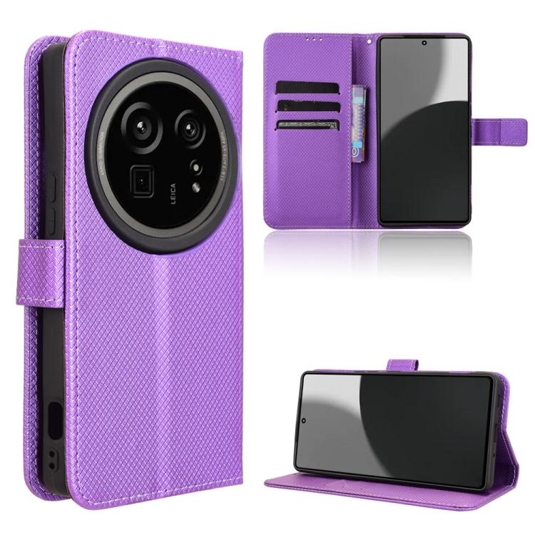 Custodia per telefono in pelle con trama a diamante, For Sharp Basio Active3, For Sharp Aquos Sense9, For Sharp Aquos R9 Pro, For Sharp Aquos wish4