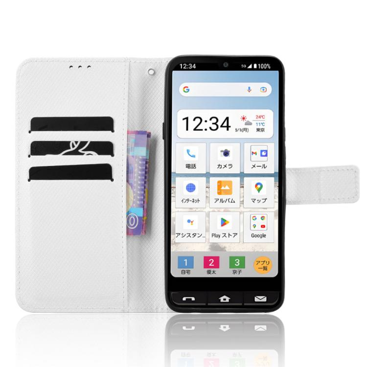 Custodia per telefono in pelle con trama a diamante, For Sharp Basio Active3, For Sharp Aquos Sense9, For Sharp Aquos R9 Pro, For Sharp Aquos wish4
