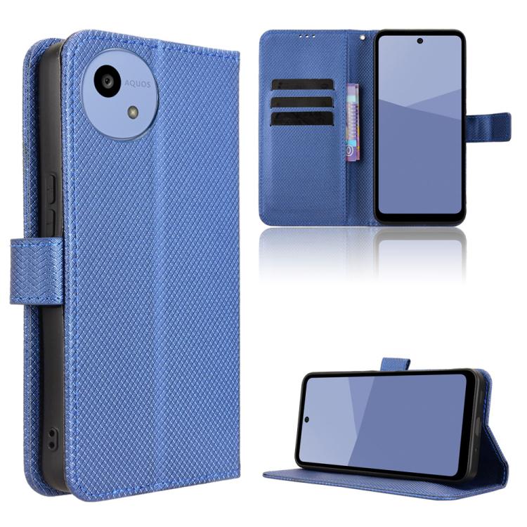 Custodia per telefono in pelle con trama a diamante, For Sharp Aquos R11, For Sharp Aquos Sense10, For Sharp Aquos R10, For Sharp Aquos wish5