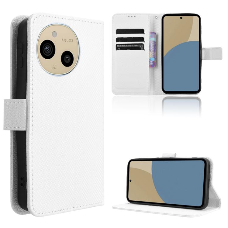 Custodia per telefono in pelle con trama a diamante, For Sharp Aquos R11, For Sharp Aquos Sense10, For Sharp Aquos R10, For Sharp Aquos wish5