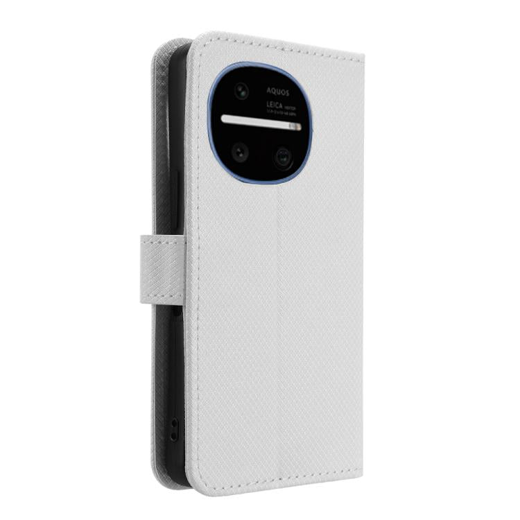 Custodia per telefono in pelle con trama a diamante, For Sharp Aquos R11, For Sharp Aquos Sense10, For Sharp Aquos R10, For Sharp Aquos wish5